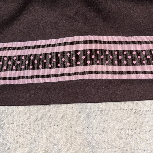 Alanni by Donny Brook Skirt Skort in Brown with Pink Grosgrain Ribbon Trim 8 - Picture 8 of 8